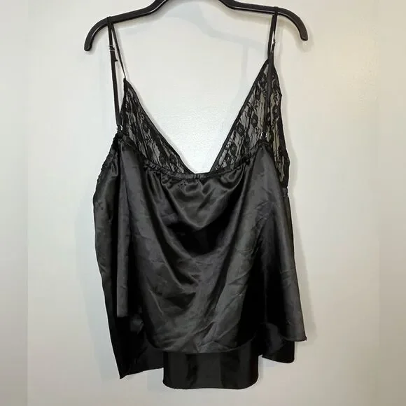 Boohoo Black Two-Piece Tank and Shorts Pajama Set Size 22 - Picture 3 of 14